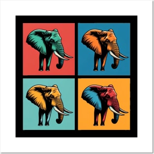 Vibrant Pop Art Elephant T-Shirt - Wear Art on Your Sleeve! Posters and Art